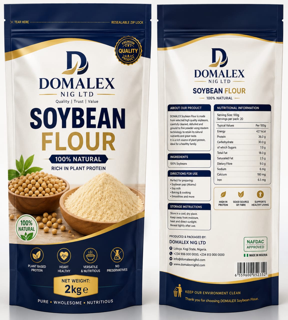 DOMALEX Premium Soybean Flour